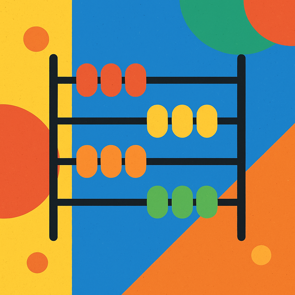 Child playing with abacus